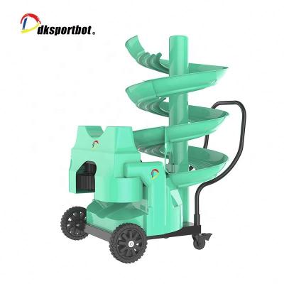 China Trainging Equipment Latest Design Football Pitch Machine With Black Battery Price Green Football Machine for sale