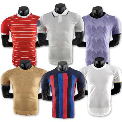 China Custom Soft Breathable Elastic Best Team Wears Football Jersey Set Good Quality Mesh Kit Retro Printed Soccer Uniform for sale