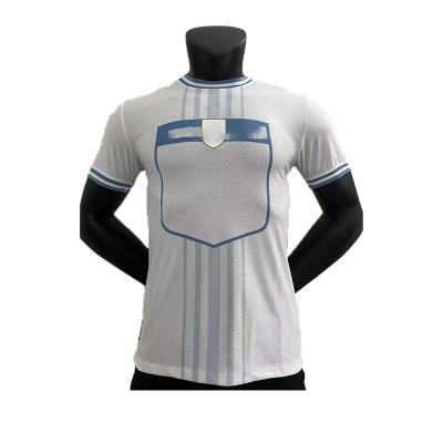 China New Season Low Price Best Team Wear Kit Mesh Club Design Sublimation Football Uniform Top Quality Smooth Breathable Elastic Soccer Jersey for sale