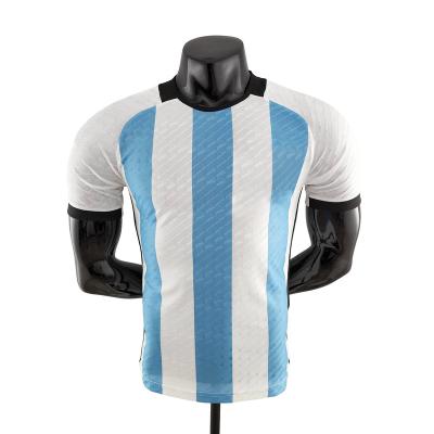 China Wholesale cheap mens smooth breathable elastic youth blue and white football uniforms custom retro football singlet tank tops high quality uniform for sale