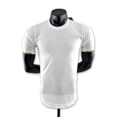 China New Design Soft Breathable Elastic Mesh Youth Football Jersey 2022-2023 Black And White Mens Football Uniforms For Clubs Teams for sale