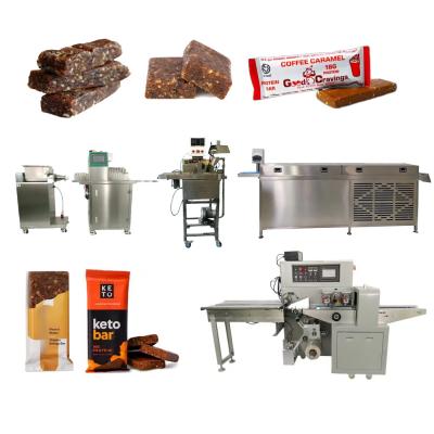 China Automatic Chocolate Nut Bar Extruder And Cutting Packing Energy Bar Making Machine Production Line for sale