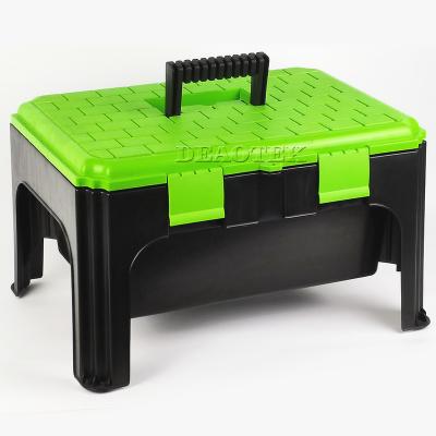 China Portable 150kg Multifunctional Plastic Indoor/Outdoor Plastic Storage Tool Storage Outdoor Bearing Stool For Camping And Trunk Storage for sale