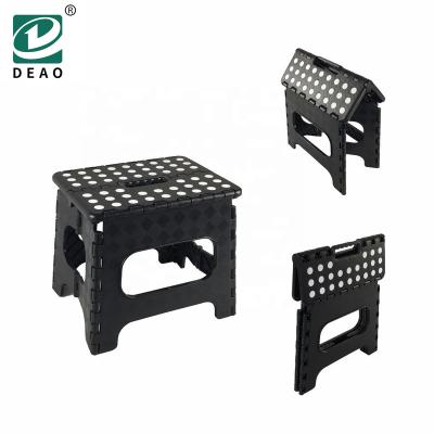 China durable multifunctional foldable plastic step stools for household/black foldable plastic stool for sale