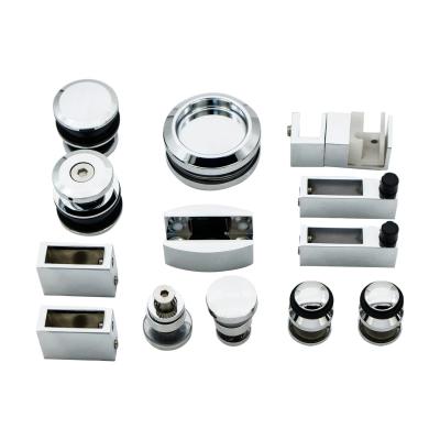 China Customized Frameless Glass Push-Pull Shower Door Roller Hardware for OEM CNC Process for sale