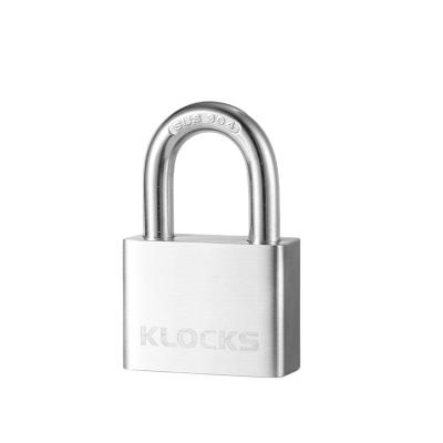 China Warehouse KLOCKS 50MM Anti-Cutting Anti-Rust Stainless Steel Waterproof Key Padlock for sale