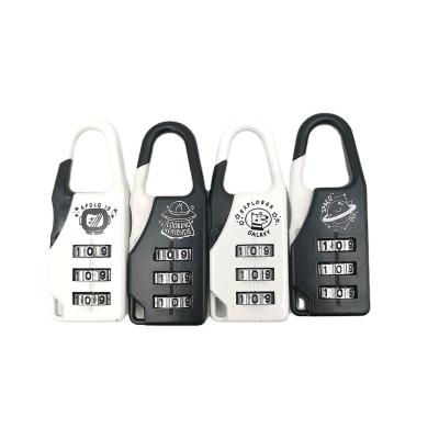 China High Security Mini Portable 3 Digit Padlock Travel Lock Combination Ultra Safe Zinc Alloy Padlock for sale