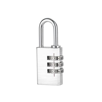 China Chrome Plated Lock Core 28MM Digit 3 Ultra Safe And Convenient Brass Combination Padlock Luggage Lock for sale