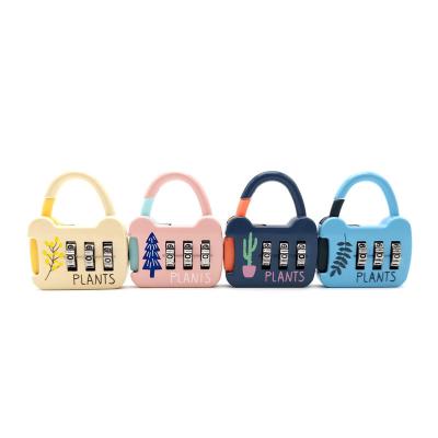 China Creative Zinc Alloy Mini Dormitory Drawer Wardrobe High Security Cartoon Stationery Padlock 3 Digit Combination Padlock Travel Padlock for sale