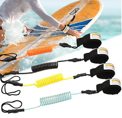 China coiled & Manufacturer Stock For Sale Cheap Price Bodyboard Surf Wrist Rope Leash Boogie Board Strap Leash Stretchable for sale