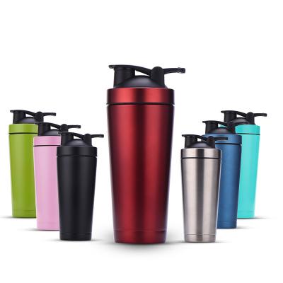 China Dameida 26oz luxury cutstom logo 304 stainless steel sublimation cup 750ml double wall protein insulated vacuum shaker water bottles for sale