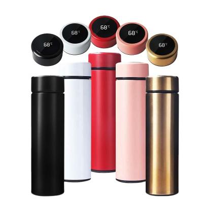 China Business Dameida china hydroflask wholesale private label water bottle led thermos flask 500ml smart thermos cup led temperature display for sale