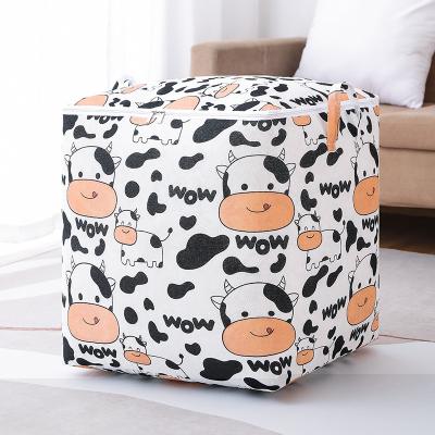 China Mouth Beam Folding Bag Durable Basket Clothes Storage Movable Quilt Storage Bag Oxford Fabric Cloth Packing Dirty Laundry Hamper Storage Quilt Bag for sale