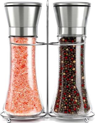 China CR 2022 Sustainable Set Adjustable Coarseness Salt and Pepper Grinders and Rechargeable Spice and Pepper Shakers for sale