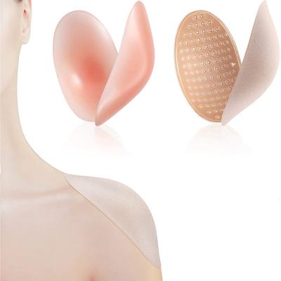 China Soft Silicone Anti-Slip Breathable Invisible Shoulder Sticky Underwear Pads Pad For Shoulder Slip Waist Enhancer for sale