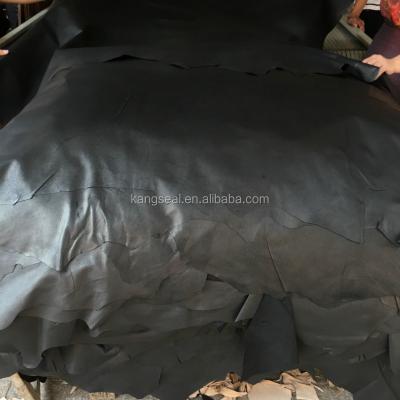 China Black color vegetable tanned pig grain leather for sale