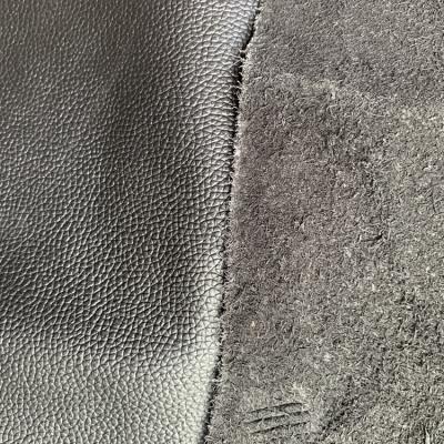 China Various color stock embossed cow leather upholstery nappa grain leather for wallets bags furniture etc for sale