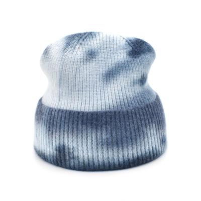 China Custom WOEN Logo Embroidery Label Rib Dye Tie Winter COMMON Beanies Hat For Women Men Kids for sale