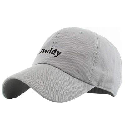 China COMMON 6 Panel Embroidery Dad Hats Custom Cotton Gray Unstructured Dad Hat for sale