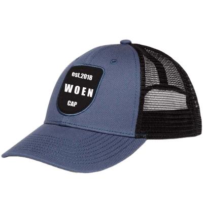 China Denim Mesh 3D Sticker JOINT Logo Curved Brim Trucker Hat for sale