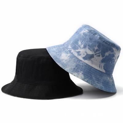 China Wholesale Unisex Custom Reversible Character Designer Your Logo Cotton Tie Dye Printed Bucket Hat for sale