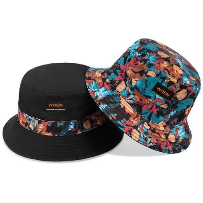 China High Quality Character Bucket Hat Floral Pattern Printed Custom Cheap Bucket Hat for sale