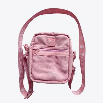 China Patch Rubber Girls Waterproof Customized Pink Suede Small Shoulder Bag Small Side Bag for sale