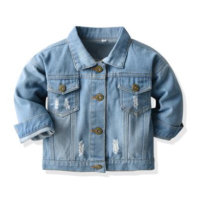 China Casual Toddler Denim Jacket Girls Boys Fashion Jeans Coats Long Sleeve Baby Outwear Children Clothing for sale