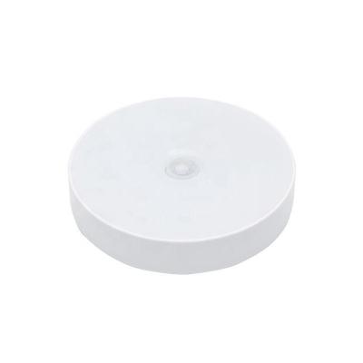 China Simple White Light Round LED Body Sensor Night Light Home Night Lights Motion Sensor Lamp for sale