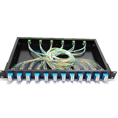 China Solid SM MTP / MPO (Male) - LC 96F Rack Mount Data Center Design 96F Patch Panel (12x 8F) For Data Center for sale