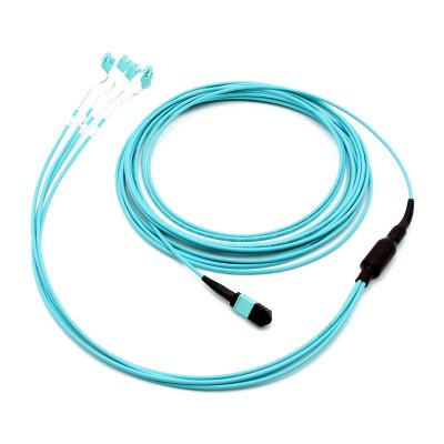 China Fast Shipping Data Center 8F MPO Male To LC Fanout 2.0Mm Harness Cable Fiber Optic Patch Cord for sale