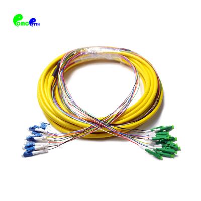 China LC APC - LC UPC 12F Multi-fiber Pre-terminated Single Mode Breakout Patch Fiber Optic Cable 12F LC APC-LC UPC for sale