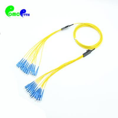 China High Quality And Cost Effective SM 2.0mm SC UPC 12 Cores Telecommunication Patch Breakout Cord for sale