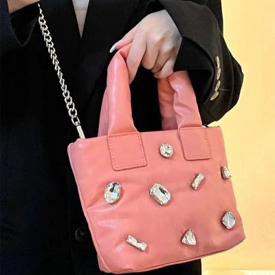 China Women Bag Luxury Large PU Fashion Tote Bags Ladies Handbag Waterproof Duffel Bags Pink For Women for sale