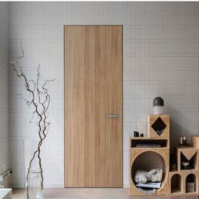 China Modern Invisible Wood Door Modern Interior Frameless Wooden Door With Hidden Hinges for sale