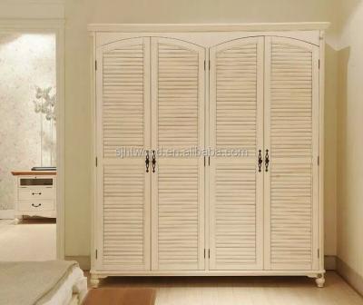 China Beautiful Modern Wooden Cabinets 4 Doors Canopy Design Bedroom Wardrobe for sale