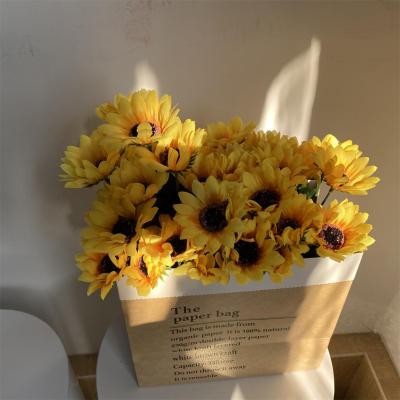 China Fashional wholesale price wedding home decoration artificial sunflower with stem sunflowers factory for sale