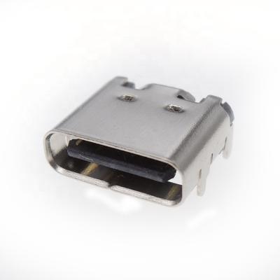 China SMD. HORIZONTAL. Reliable Quality 16pin L=7.3mm L=7.3mm SMD SMT Mount USB C C Connector Female Horizontal Outdoor Socket for sale