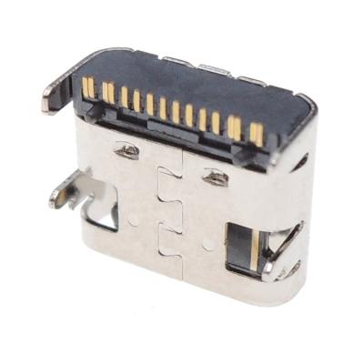 China SMD. HORIZONTAL. Cool Product 16pin L=7.3mm SMD SMT Female Horizontal Surface Mount USB CF Socket Type C Connector Good Quality for sale