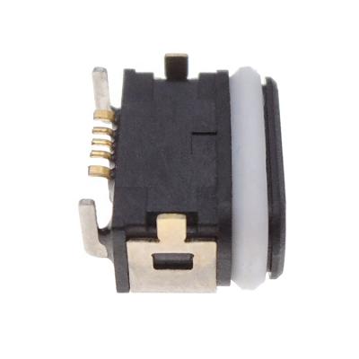 China Good Quality HORIZONTAL 5Pin SMT 90 Degree Horizontal Mount USB Outdoor Female Waterproof Micro Connector for sale