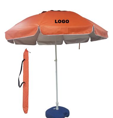 China Duct Double Layer Super UV Protection Beach Parasol Patio Umbrellas Wind Proof And Windproof, Custom Printing Logo Beach Parasol Umbrella for sale