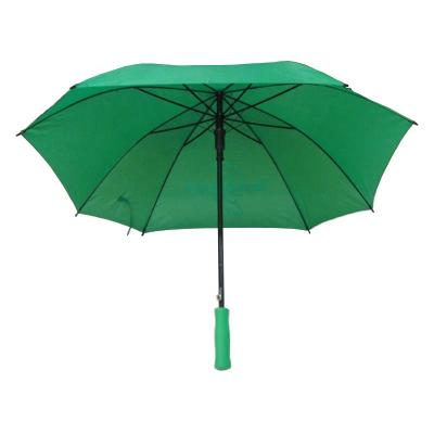 China New Arrival 27 Inch Custom Strong Logo Green Color Wind Proof Auto Open Square Golf Umbrella for sale