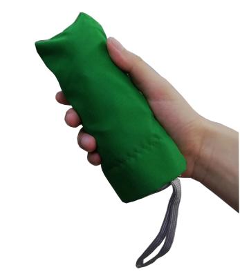 China Portable Mini Pocket Umbrella Portable 5 Fold Green Umbrella With Waterproof Fabric for sale