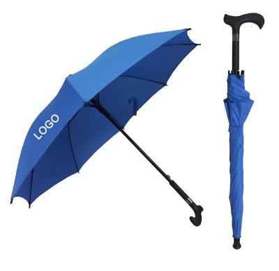 China Wholesale Cheap Promotional Custom Semi-automatic Walking Stick Rain Straight Umbrella for sale