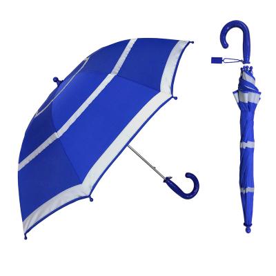 China Safety Windproof Reflective Strip Umbrella Kids Umbrella Gift Windproof Umbrella for sale