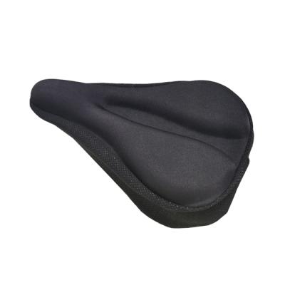 China Comfortable Soft Black Bike Seat Cover Customized Logo Gel Bike Saddle for sale