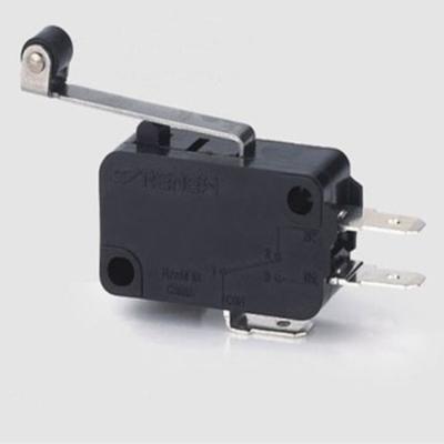 China Home Appliance Mini Micro Limit Switch Power Jack Two Flat Plug Roller Lever Micro Switch RV-166-1C25 16A for sale