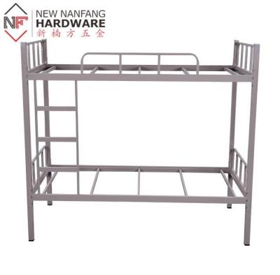 China Modern Furniture Double Bunk Bed Frame Metal Bed Frame Attic Bed For Kids School Home Adult Student for sale