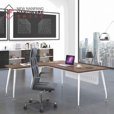 China Factory Direct Sale Modern L Shape Manager Office Metal Table Frame Executive Boss Desk Frame Furniture for sale