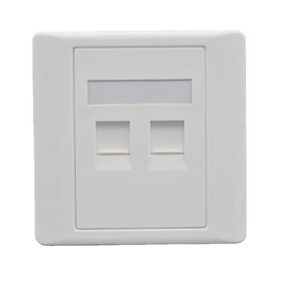 China ABS/PC network 86 ftth faceplate cat6 faceplate ethernet wall socket Rj45 faceplate for sale